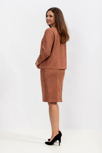 Жакет, юбка Angelina 713 коричневый - фото 5