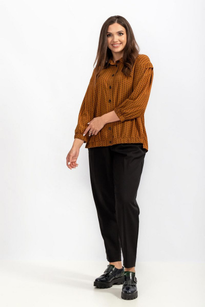 Блуза Angelina 786 коричневый - фото 1