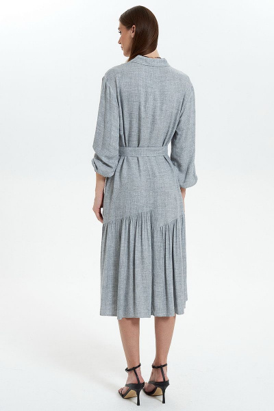 Платье Moveri by Larisa Balunova 5138D-1 серый - фото 3