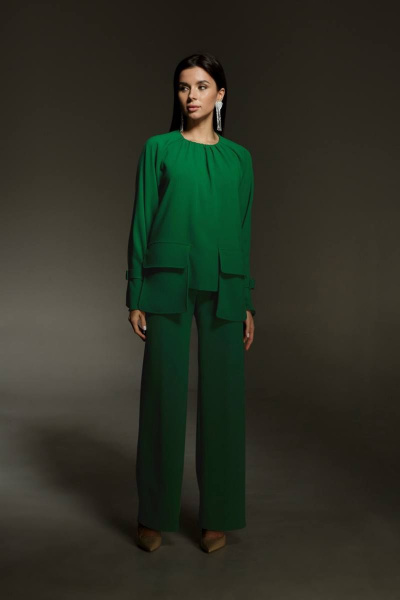 Блуза, брюки BARBARA В107 зелень - фото 1
