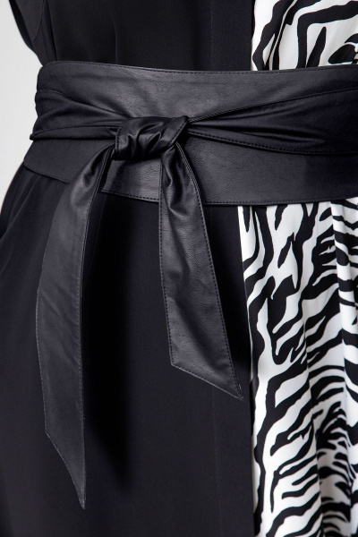 Платье EVA GRANT 190 черный+зебра - фото 6