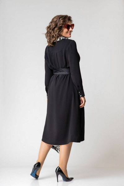 Платье EVA GRANT 190 черный+зебра - фото 5