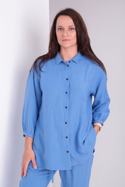 Блуза, брюки Ma Vie М595 синий - фото 8