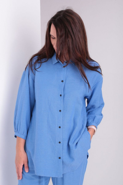 Блуза, брюки Ma Vie М595 синий - фото 6