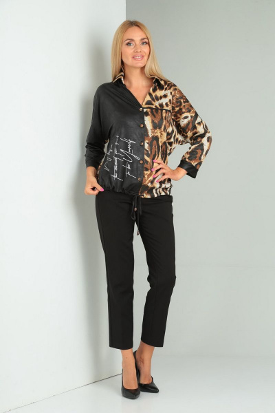 Блуза, брюки Gamma Gracia 520-а черный-тигровый - фото 2