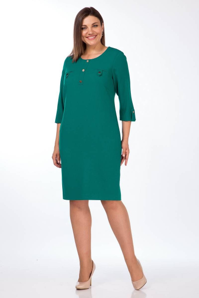 Платье Lady Style Classic 1230 зеленый - фото 1