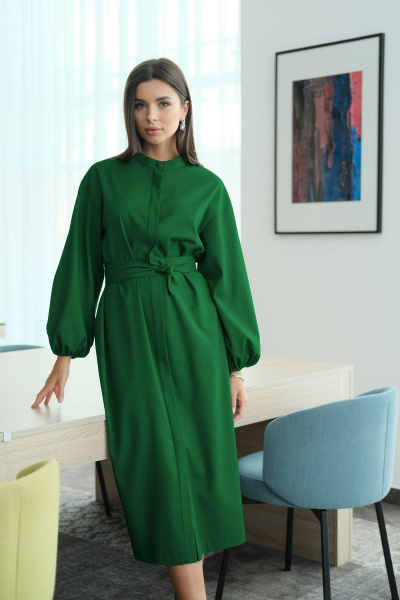 Платье LadisLine 1266 зеленый - фото 1