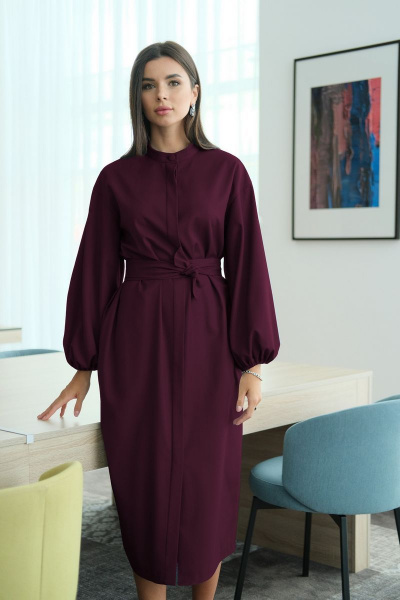 Платье LadisLine 1266 темный_пурпур - фото 1