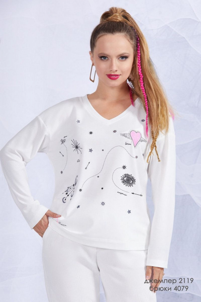 Джемпер AVE RARA 2119 экрю - фото 1