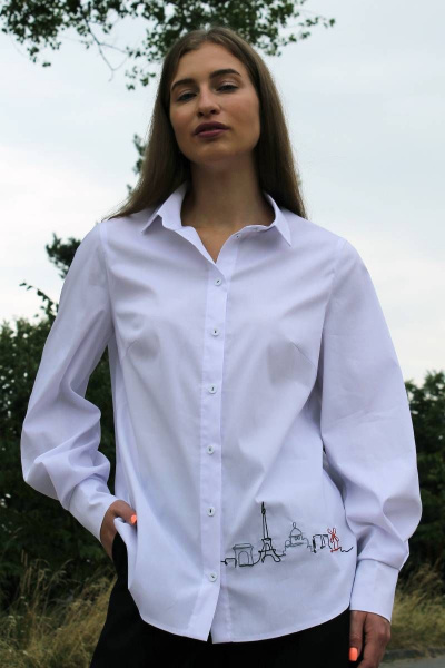 Рубашка Arisha 2029-1 белый - фото 1