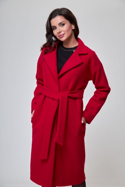Пальто, платье T&N 7299 алый_красный+черный - фото 7
