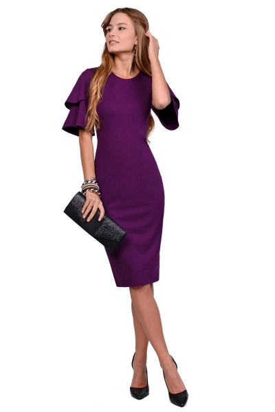 Платье PATRICIA by La Cafe NY2207 фиолетовый - фото 1
