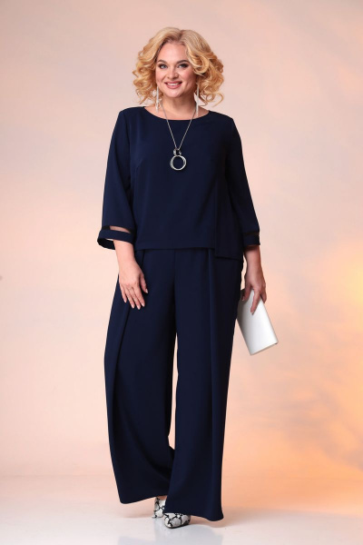 Блуза, брюки Romanovich Style 2-2407 синий - фото 1