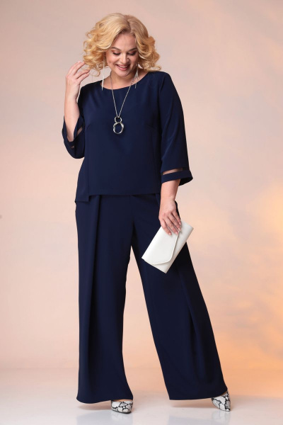 Блуза, брюки Romanovich Style 2-2407 синий - фото 2