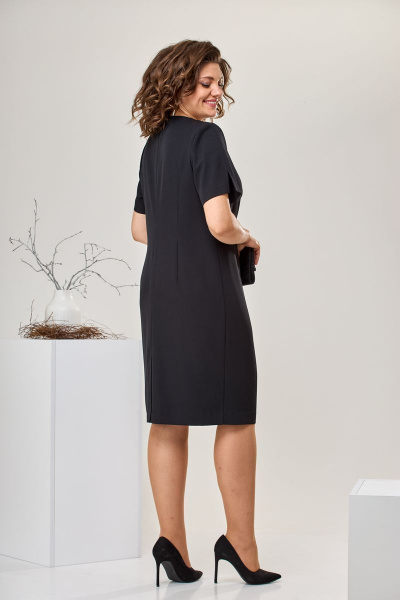 Кардиган, платье Romanovich Style 3-2332 черный\серый - фото 8
