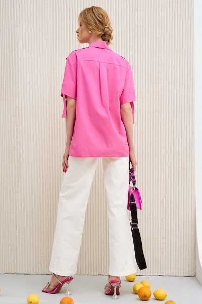 Блуза Панда 96540w розовый - фото 5