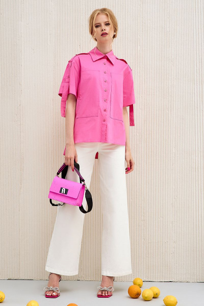 Блуза Панда 96540w розовый - фото 4