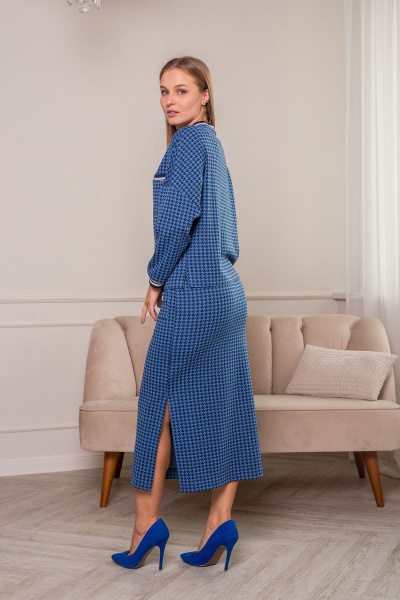 Блуза, юбка АСВ 1226.1 синий - фото 6