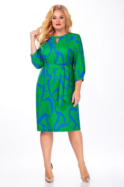 Платье Элль-стиль 2156 зеленый - фото 4