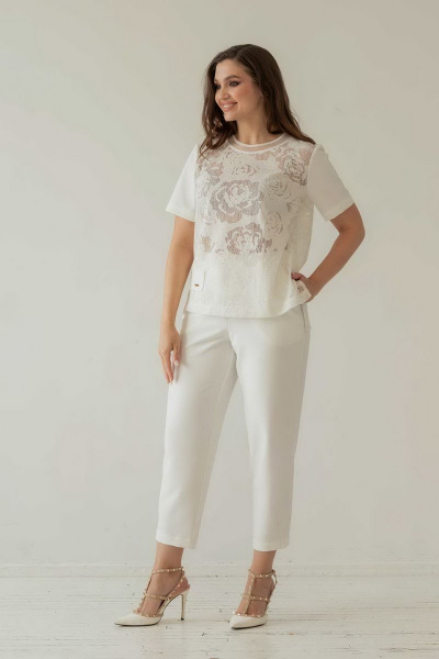 Блуза, брюки Angelina 779 белый - фото 2
