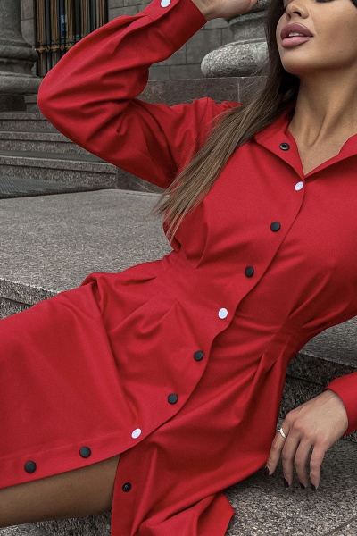 Платье USOVA 0011 красный - фото 3