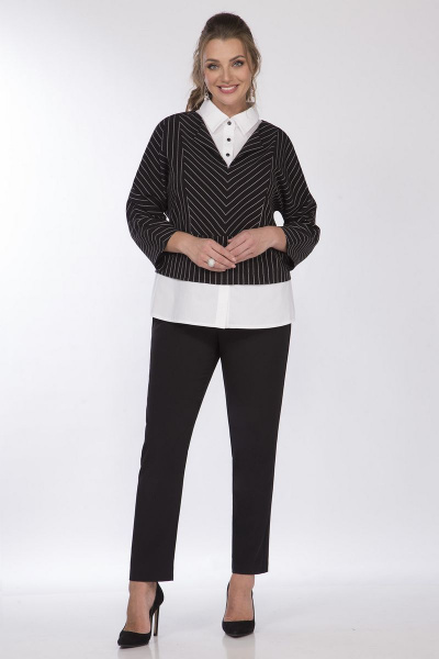 Блуза, брюки Matini 1.1623 черный+полоска - фото 2