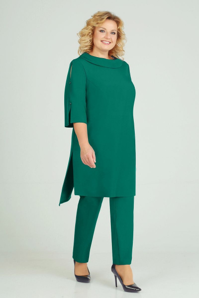 Блуза, брюки ELGA 12-625 зелень - фото 1