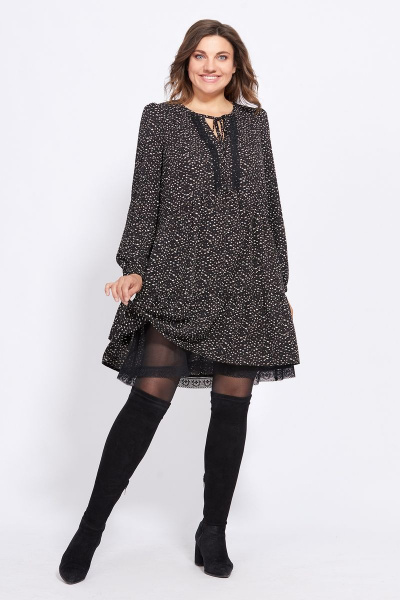 Платье Милора-стиль 1035 черный - фото 1