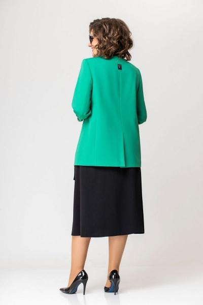 Жакет, юбка EVA GRANT 205 зеленый/черный - фото 6