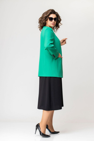Жакет, юбка EVA GRANT 205 зеленый/черный - фото 5