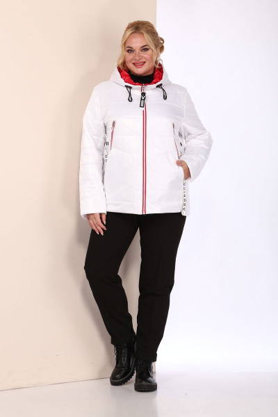 Куртка Shetti 2075-1 белый+красный - фото 6
