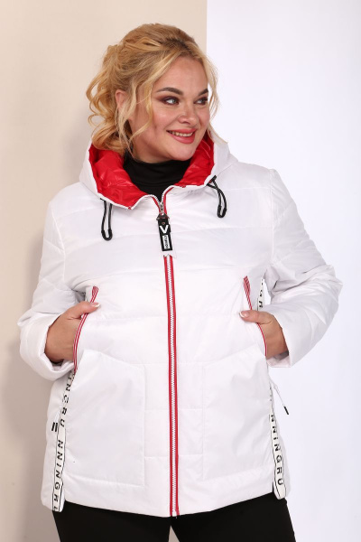 Куртка Shetti 2075-1 белый+красный - фото 4