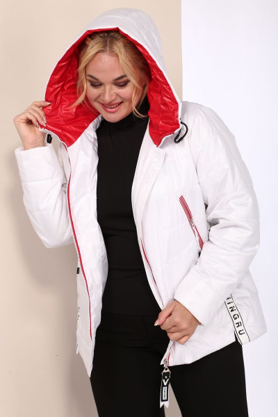 Куртка Shetti 2075-1 белый+красный - фото 3