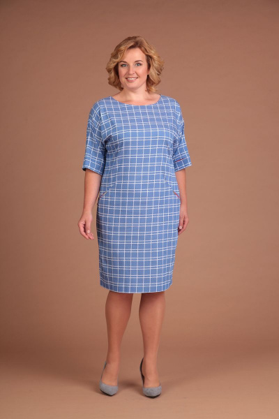 Платье Lady Style Classic 926 голубой - фото 1