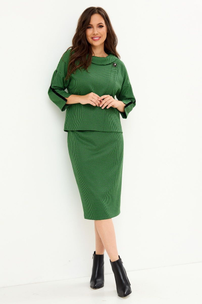 Блуза, юбка Магия моды 1739 зеленый - фото 1