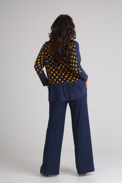 Блуза, брюки Andrea Style 00148 синий - фото 8