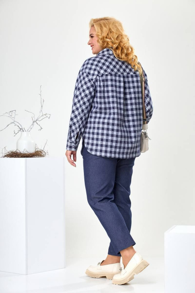 Блуза, брюки Romanovich Style 2-2406-2 синий - фото 3