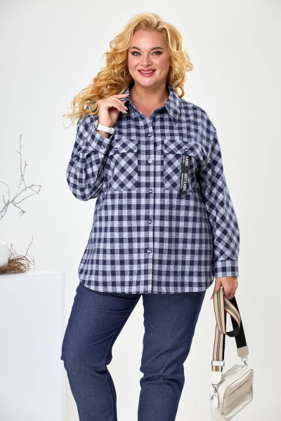 Блуза, брюки Romanovich Style 2-2406-2 синий - фото 4