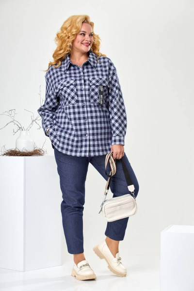 Блуза, брюки Romanovich Style 2-2406-2 синий - фото 2