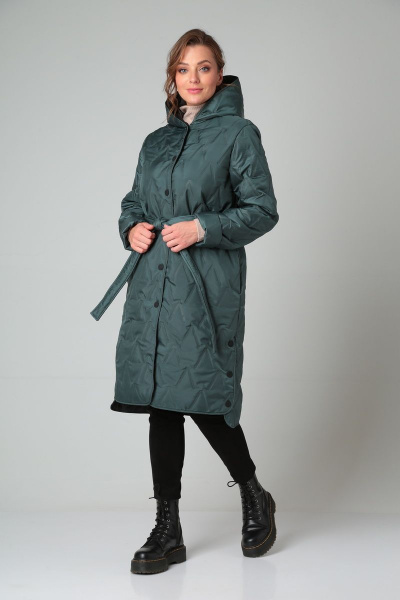 Пальто Modema м.1024/4 темно-зеленый - фото 1
