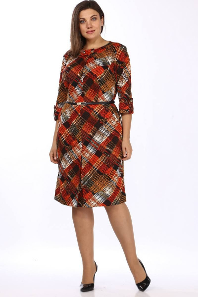 Платье Lady Style Classic 771/3 рыже-кирпичный - фото 1