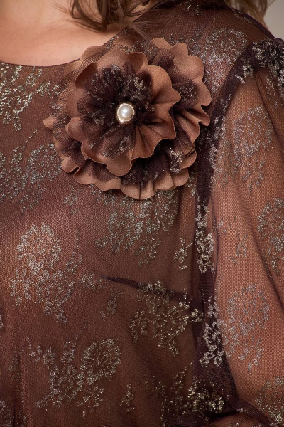 Платье Moda Versal П1506 коричневый - фото 6