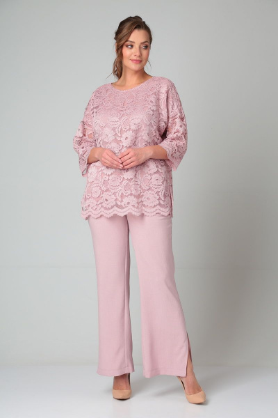 Блуза, брюки Michel chic 1318 светло-розовый - фото 4