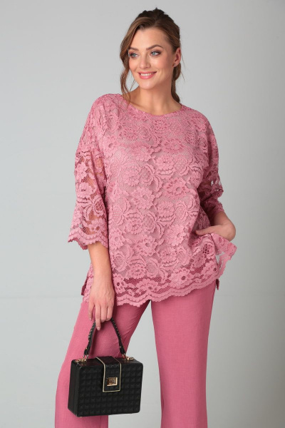 Блуза, брюки Michel chic 1318 розовый - фото 6