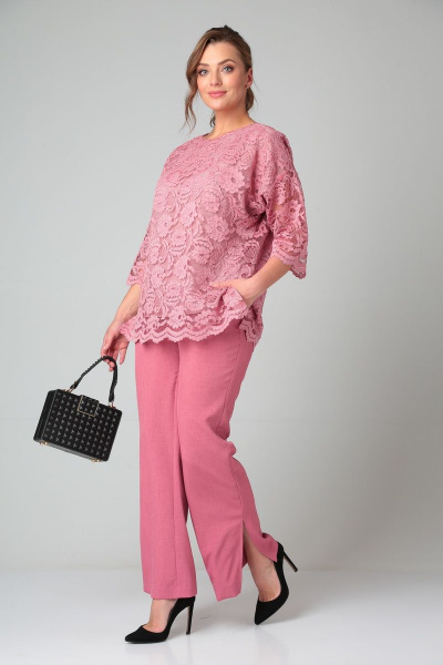 Блуза, брюки Michel chic 1318 розовый - фото 4