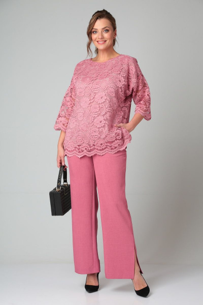 Блуза, брюки Michel chic 1318 розовый - фото 1