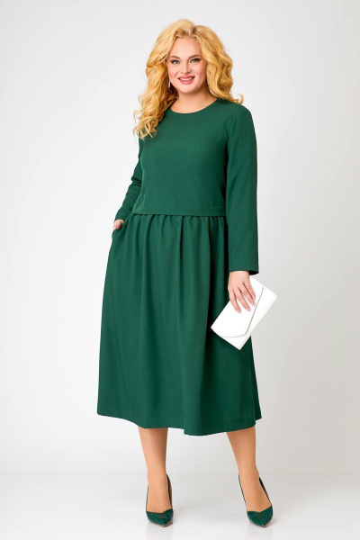 Платье Swallow 619 темно-зеленый - фото 5