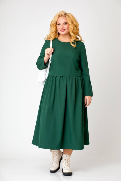 Платье Swallow 619 темно-зеленый - фото 2