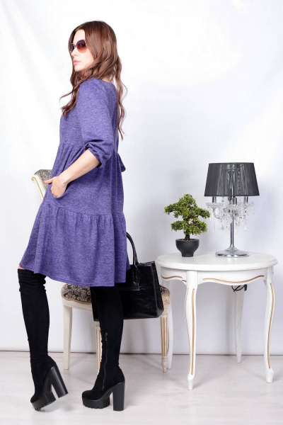 Платье PATRICIA by La Cafe F15190 фиолетовый - фото 2