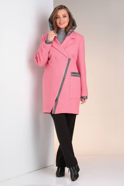 Пальто Viola Style 6037 розовый - фото 2